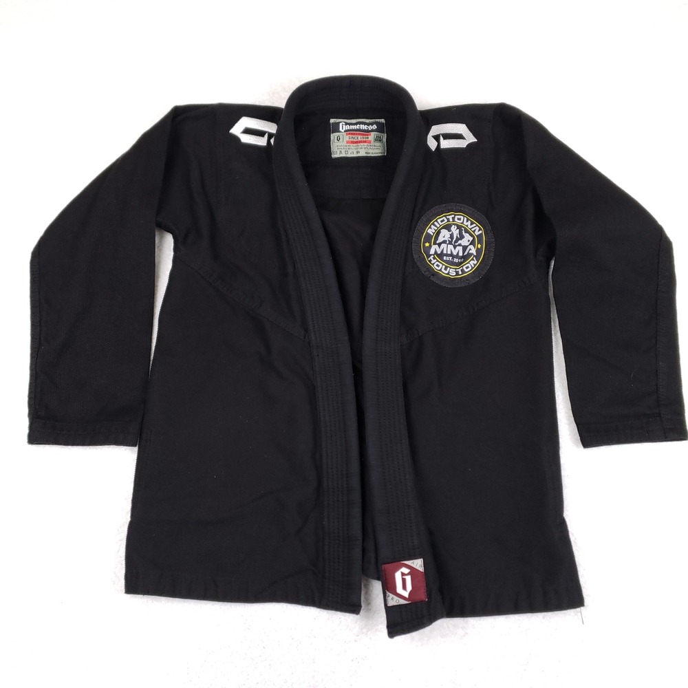 Gameness Air Pro 2.0 BJJ Gi Jacket Black F2 Midtown MMA Six Blades 350 GSM